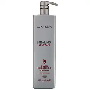 Shampoo réparateur pour cheveux colorés, 1L, Silver Brightening, L'anza Healing Colorcare.