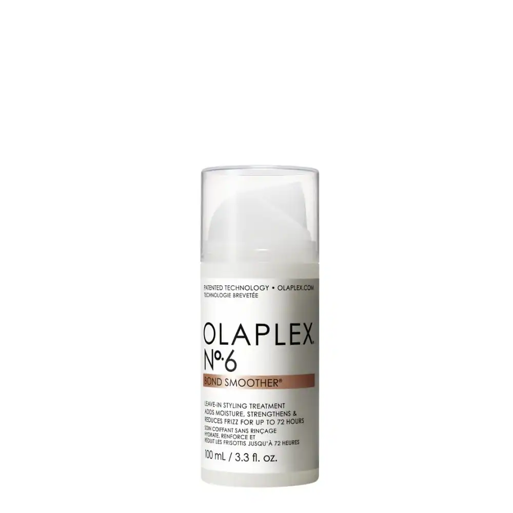 Flacon de sérum capillaire Olaplex No.6 pour cheveux brillants et renforcés.