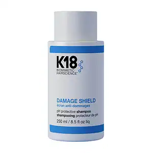 Shampooing protecteur K18 Damage Shield pour cheveux abîmés, pH équilibré, 250 ml.