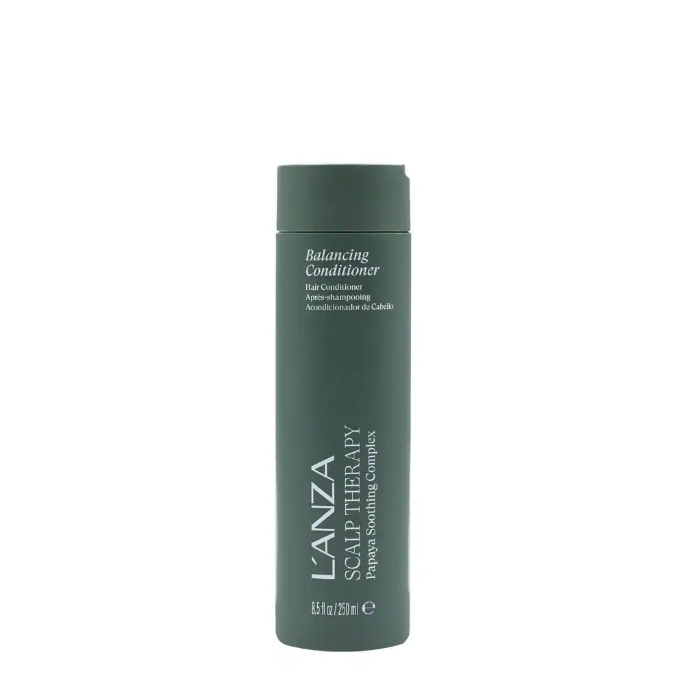 Shampooing équilibrant pour cheveux sains et brillants, traitement apaisant pour le cuir chevelu.