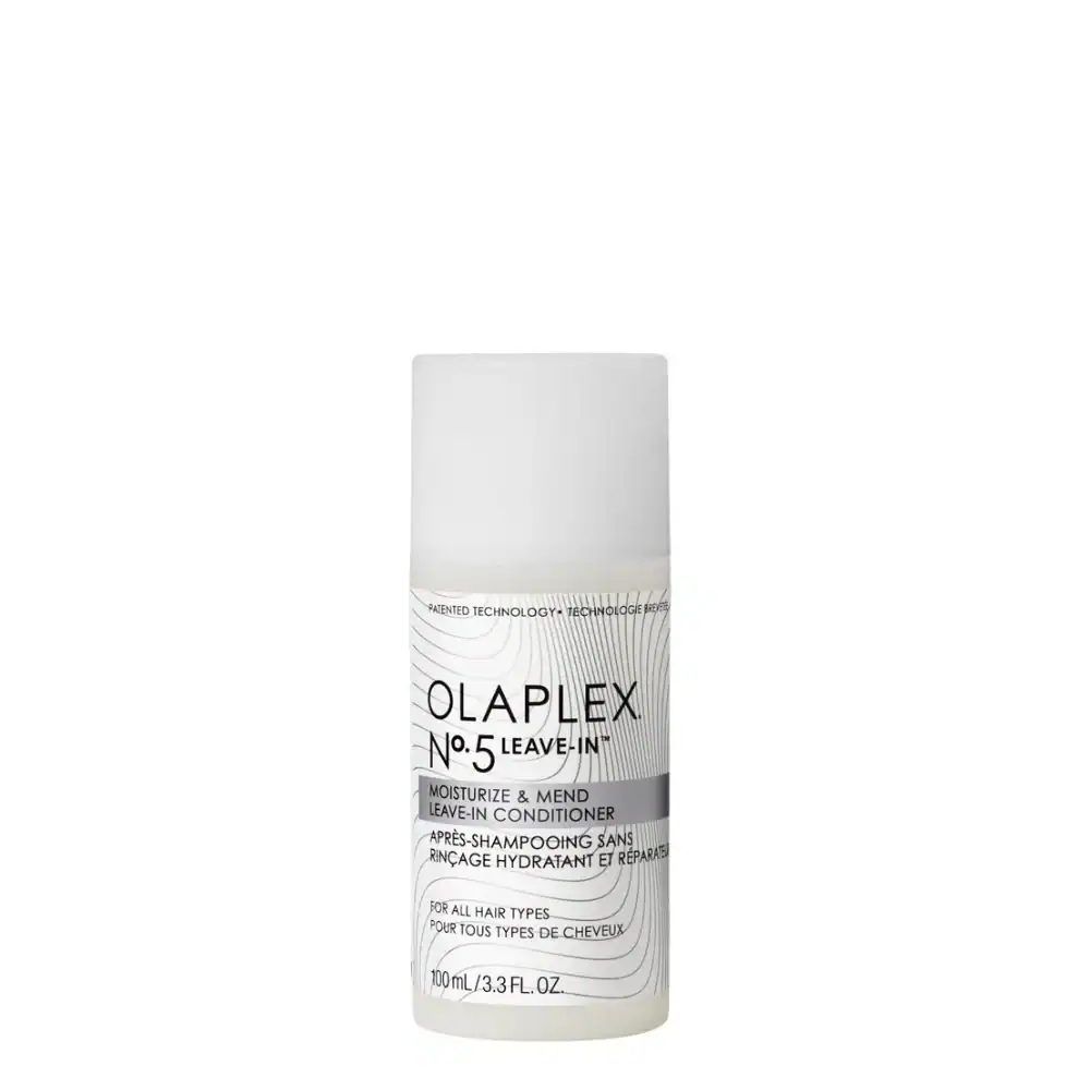 Flacon de soin capillaire Olaplex No.5 Leave-In pour cheveux réparés et hydratés.