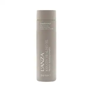 Flacon d'huile capillaire nourrissante Lanza pour cheveux sains et brillants.