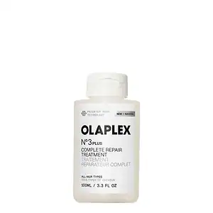 Flacon OLAPLEX N°3 Plus pour réparation capillaire, soin complet pour tous types de cheveux.